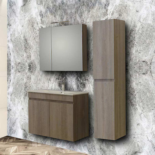 Martin Omega 35 3COM035GO0 Στήλη Μπάνιου Τοίχου 35x32x160cm Grey Oak