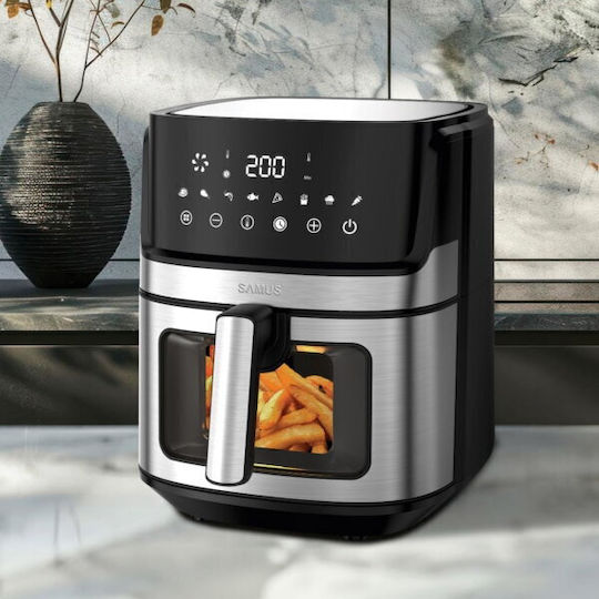Samus Air Fryer 6.5lt Ασημί AF6.5B-S1700DW