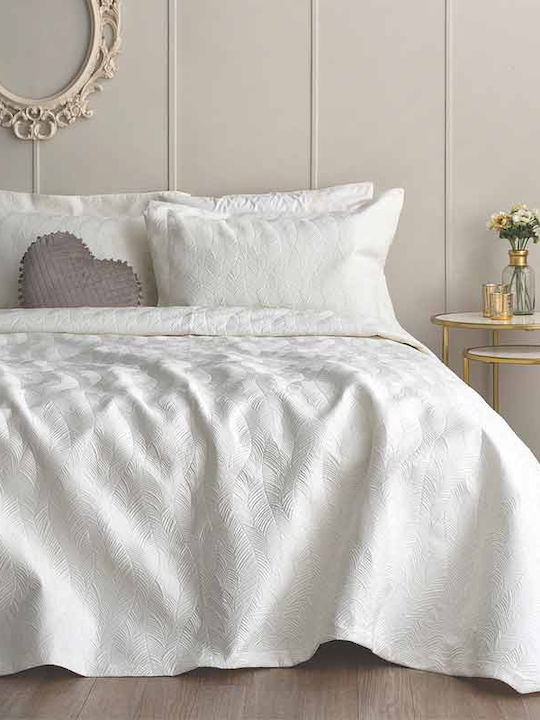 Palamaiki WEL-015 Σετ Νυφικό Κουβερλί 7τμχ Ivory 240x260cm