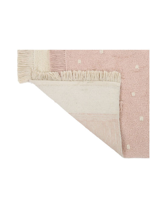 Bekas Carpets Joy Steps 1-iag-3586 Teppich Rechteckig Baumwolle Rosa