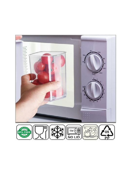 Set 6 Bucăți Casete pentru Paste Zahăr Cereale cu Capac Plastic Transparent 1750ml 6 Bucăți