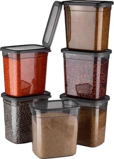 Set 6 Bucăți Vaze Pentru Paste Zahăr Cereale Cu Capac Plastic Transparent 2000ml 6 Bucăți Set 6 Bucăți Vaze Pentru Paste Zahăr Cereale Cu Capac Plastic Transparent 2000ml 6 Bucăți