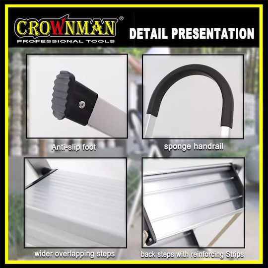 Crownman Scară Aluminiu cu 4 Trepte