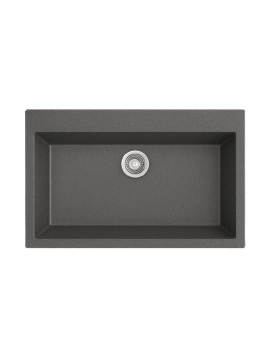 Unixton Drop-In Sink Synthetic Granite W78xD50cm Brown