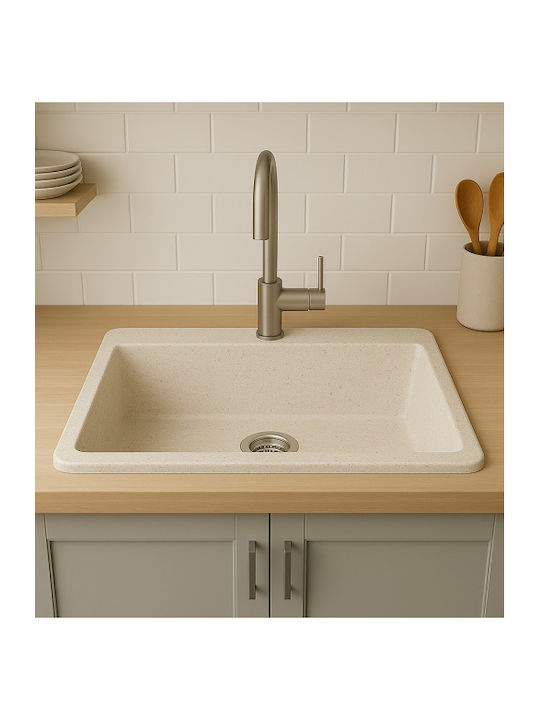 Unixton Drop-In Sink Synthetic Granite W78xD50cm Brown