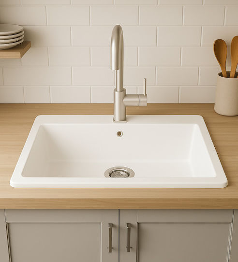 Unixton Drop-In Chiuvetă din Granit Sintetic L78xW50cm Maro