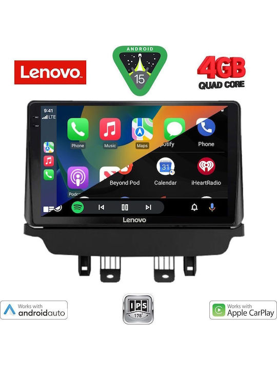 Lenovo Sistem Audio Auto pentru Mazda 2 2014 (Bluetooth/USB/WiFi/GPS/Apple-Carplay/Android-Auto) cu Ecran Tactil 9"