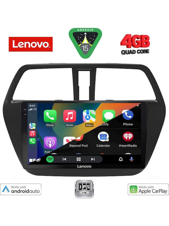 Lenovo Car Audio System for Suzuki SX4 S-Cross 2014-2021 (Bluetooth/USB/WiFi/GPS/Apple-Carplay/Android-Auto) with Touch Screen 9"