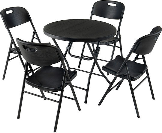 Auxiliary Catering Foldable 80x74cm Black Auxiliary Catering Foldable 80x74cm Black