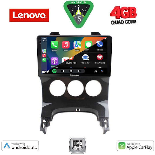 Lenovo Car Audio System for Peugeot 3008 2008-2016 with Clima (Bluetooth/USB/WiFi/GPS/Apple-Carplay/Android-Auto) with Touch Screen 9"