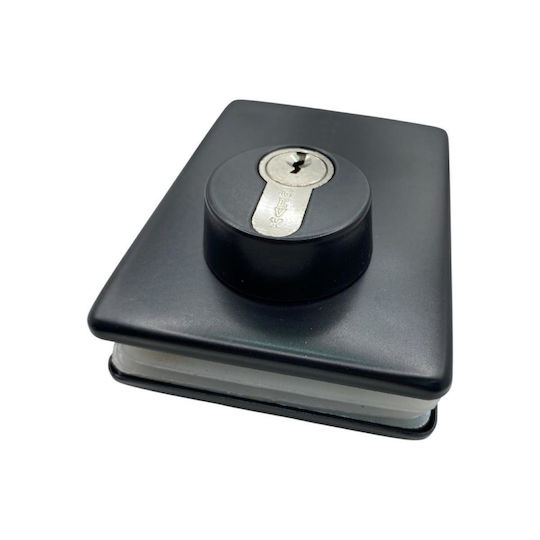 Gevy Lock Floor Glass Door with Double Locking in Black Color