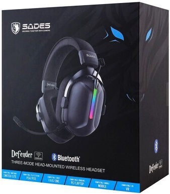 Sades Defender Ασύρματο Over Ear Gaming Headset με σύνδεση 3.5mm for Nintendo Switch / PC / PS4 / PS5 / XBOX