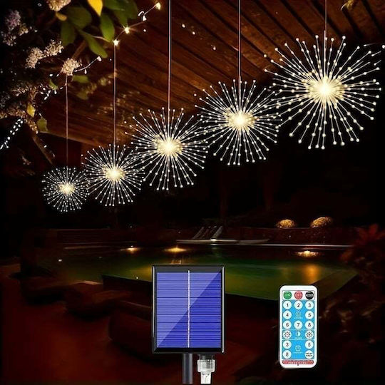 5 Lămpițe LED Alb cald Solare tip Focuri de artificii 5buc