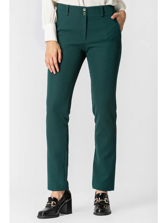 Damen Stoff Hose Green