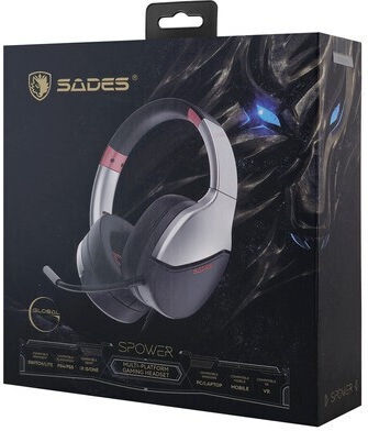 Sades Spower Over Ear Gaming Headset με σύνδεση 3.5mm Λευκό for Nintendo Switch / PC / PS4 / PS5 / XBOX