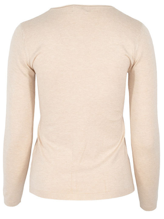Women's Long Sleeve Sweater Beige