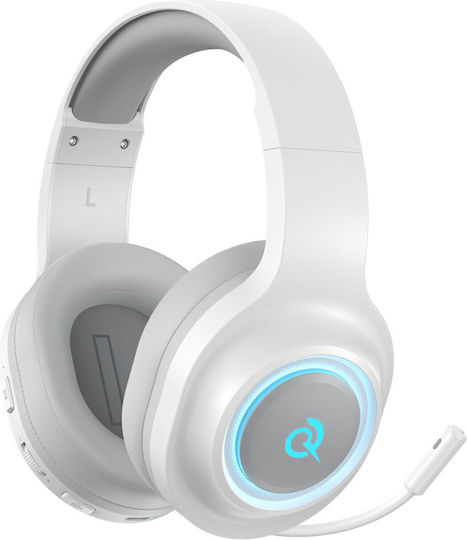 QCY Heroad V200 Wireless Over Ear Gaming Headset with Bluetooth Connectivity White for PC