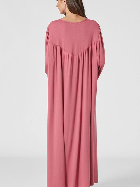 Pen-ky Winter Women's Nightdress Dark Pink