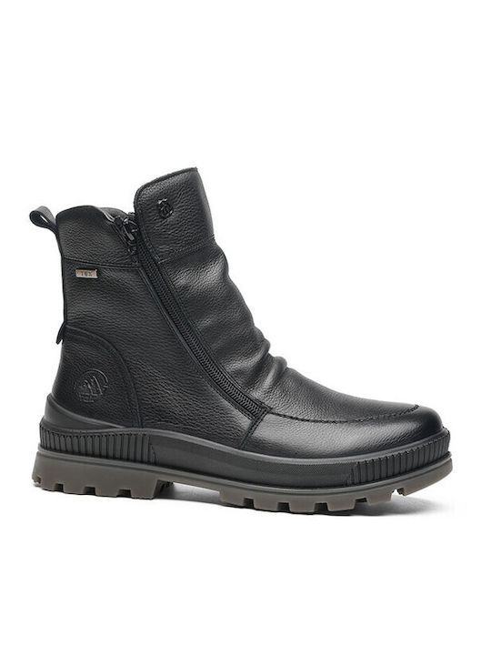 Ghete Dama De Piele Cu Blană Negre
