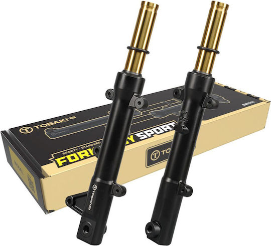 Racing Front Forks Boots 4 Honda GTR 150 Black Gold Handlebar Covers