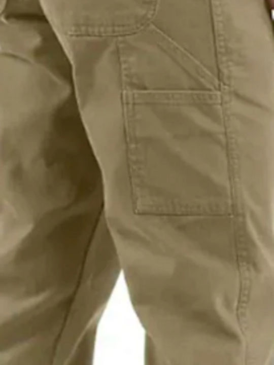 Trousers in Relaxed Fit Beige