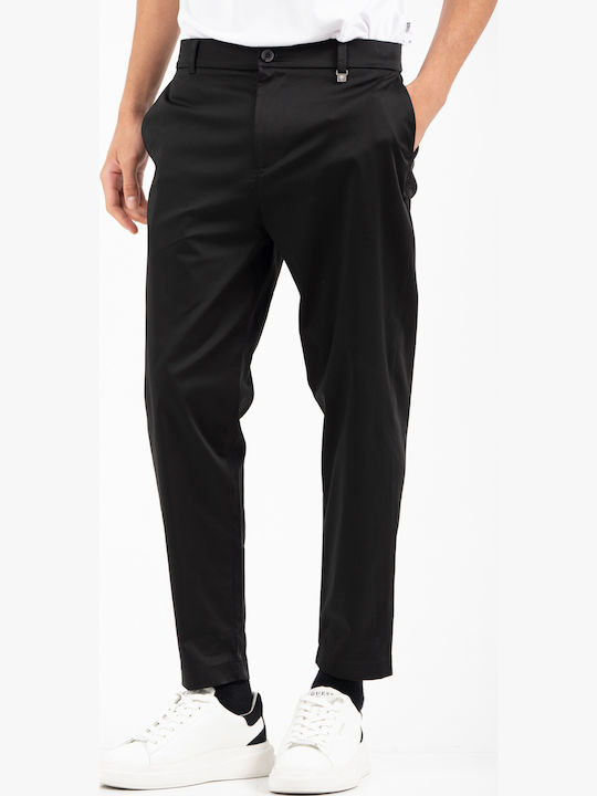 Hose Elastisch in Geradem Schnitt Black