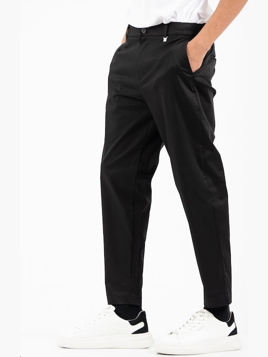Hose Elastisch in Geradem Schnitt Black