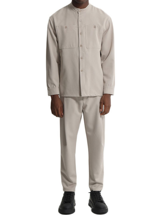Μακρυμάνικo Overshirt Ecru