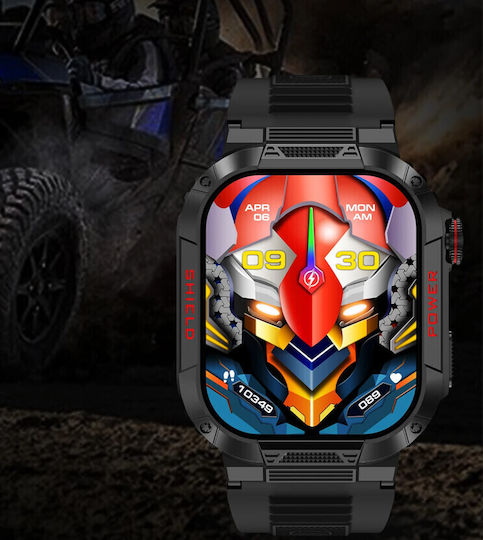 Microwear TK25 Smartwatch με Παλμογράφο (Green Camo)