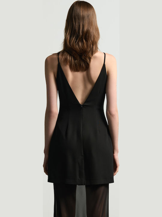 Rochie Maxi De Seara De Vară Spate Deschisă Cu Plasă Neagră