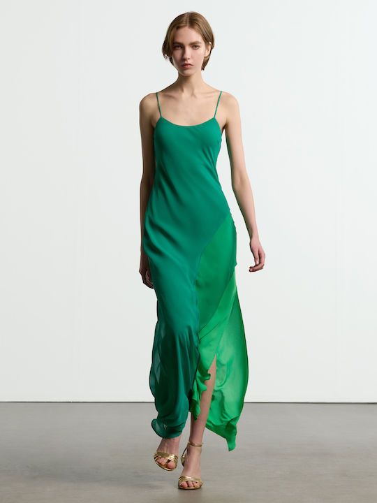 Rochie Maxi De Seara De Vară Jupon Verde