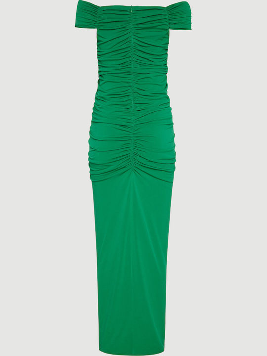 Maxi Abendkleid Drapiert Green