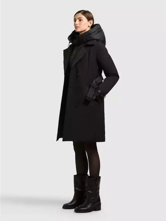 Damen Black Trenchcoat