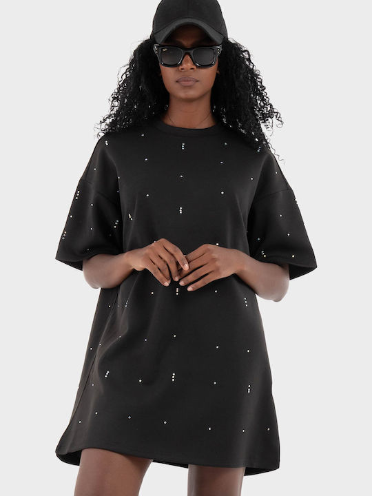 Rochie De Vară Mini De Seară Neagră