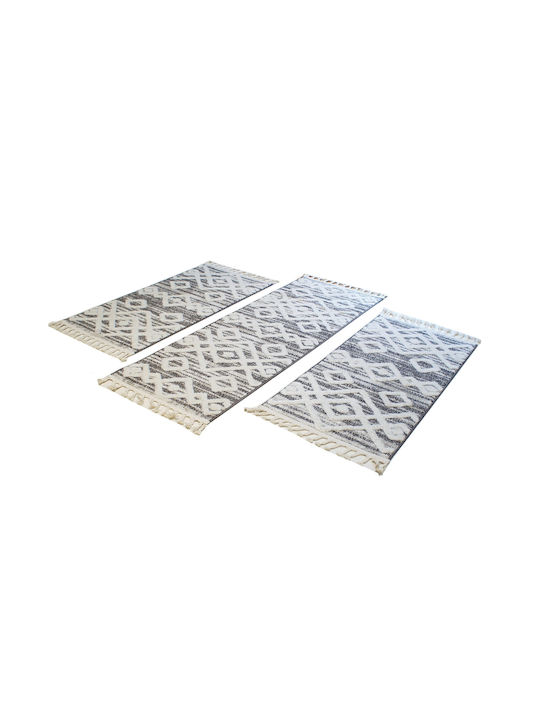 Balsan Monet-s Urban Modern Bedroom Rugs Set Brown Cream P621329 3pcs