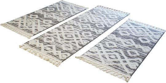Balsan Monet-s Urban Bedroom Rug Sets Brown Cream P621329 3 Pieces
