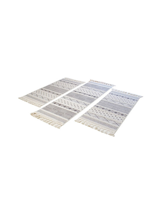 Balsan Monet-s Urban Modern Bedroom Rugs Set Brown Cream P621341 3pcs