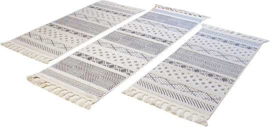 Balsan Monet-s Urban Σετ Μοντέρνα Χαλιά Κρεβατοκάμαρας Brown Cream P621341 3τμχ