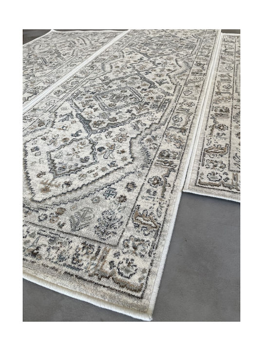 Bekas Carpets Visconti Summer Bedroom Rugs Set Gray 84010-6262 3pcs