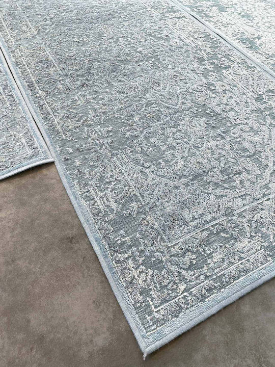 Bekas Carpets Otello Summer Bedroom Rugs Set Petrol Blue 33013-4646 3pcs