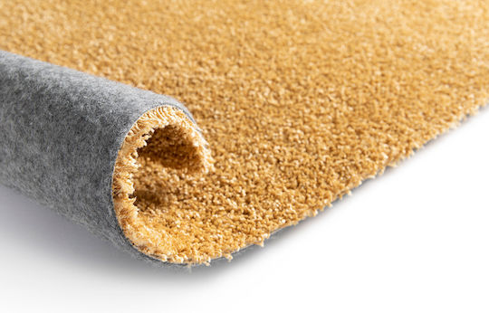Decostar Dolce-r 71181-808 Teppich Rund Synthetisch,Polyester/Cotton/Leather Gelb