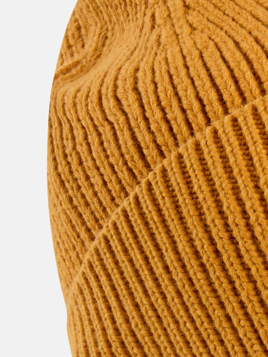 Beanie Unisex Σκούφος Πλεκτός σε Κίτρινο χρώμα