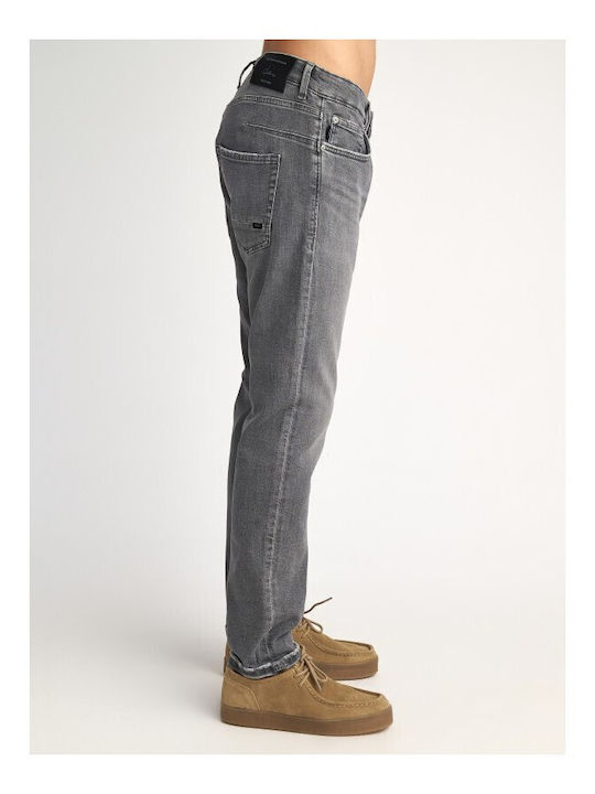 Simon Men's Jeans Pants Elastic with Slim Fit Gray