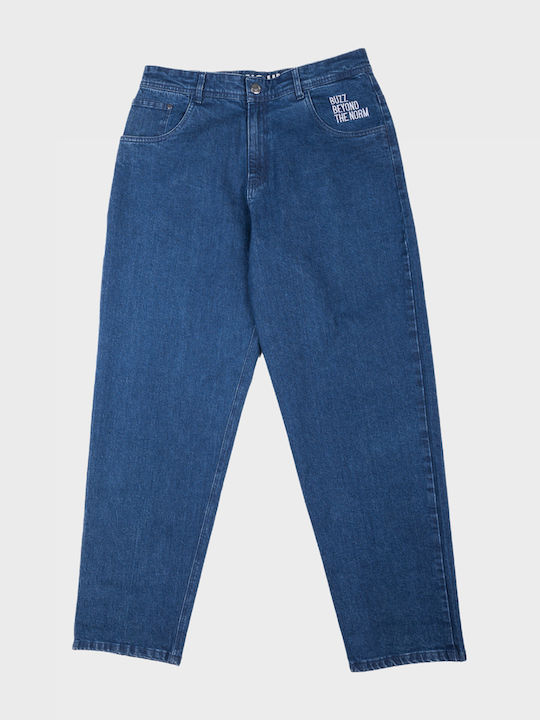 Ανδρικό Παντελόνι Τζιν με Relaxed Εφαρμογή Washed Mid