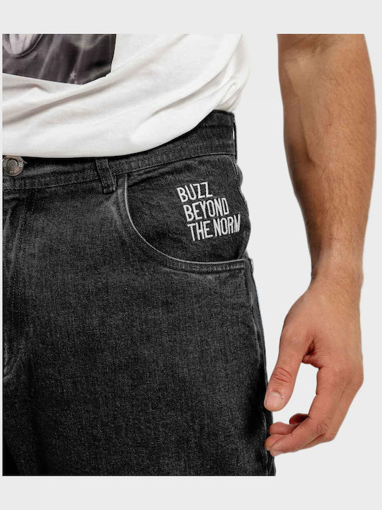 Ανδρικό Παντελόνι Τζιν με Relaxed Εφαρμογή Washed Mid