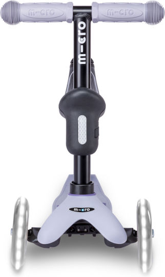 Micro Kids Scooter Mini Deluxe Rock & Go 3-Wheel with Seat Παστέλ Λιλά