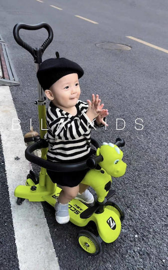 Kids Scooter Zinbang 3-in-1 Dinosaur Scooter 3-Wheel For Age 1-5 Green