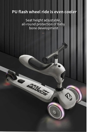 Kids Scooter Zinbang 3-in-1 Dinosaur Scooter 3-Wheel For Age 1-5 Green