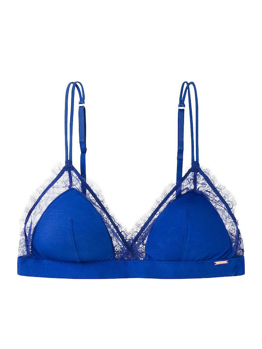 Gisela Lace Underwear Set with Bralette & Brazil Blue