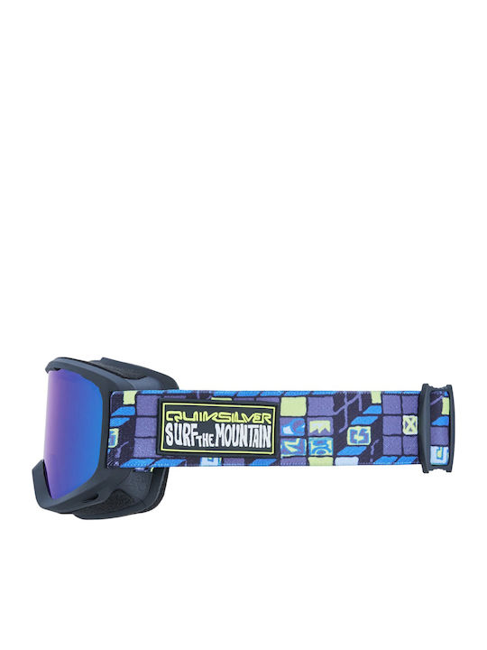 Quiksilver Little Grom Ski & Snowboard Goggles Kids Blue with Lens in Blue Color